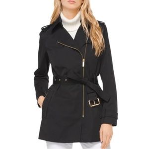 MICHAEL KORS Black Trench Coat (gently used) belt included